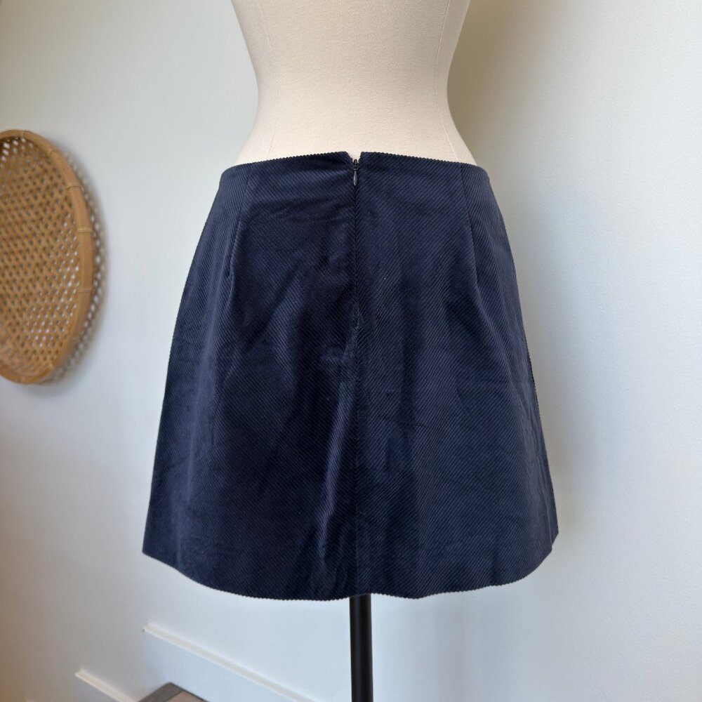 J. Crew Natasha Skirt in Stretch Corduroy (Navy) - Picture 2 of 4
